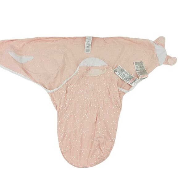 Peanutshell Swaddle Blankets for Baby Girls Pink White Polka Dot 3-6 Months - Picture 3 of 5